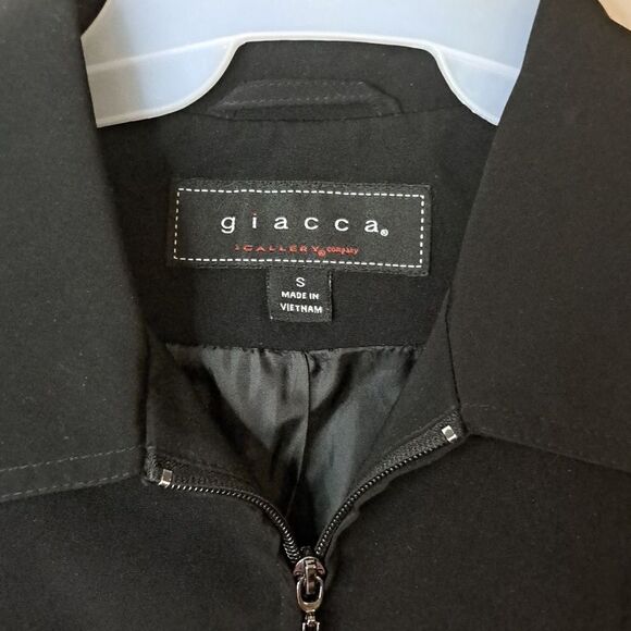 Giacca black zip up jacket size small - Picture 2 of 8